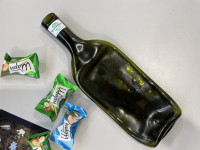 Скляна тарілка зі сплюснутої пляшки 0,750л Mazhura Vine