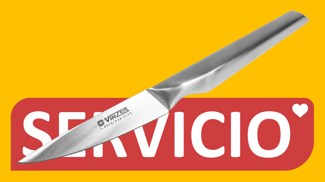 Кухонный нож для овощей Vinzer 8.9 см 89291