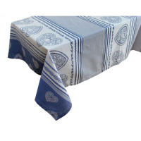 Скатертина з дамаської тканини LiMaSo Серденька 150x220 см