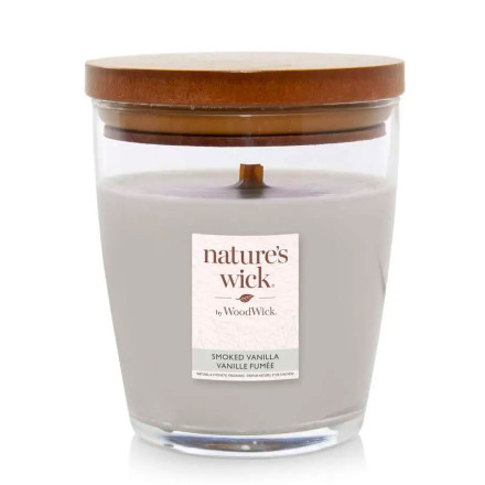 Ароматична свічка з ароматом димної ванілі Woodwick Nature’s Wick Smoked Vanilla 284 г