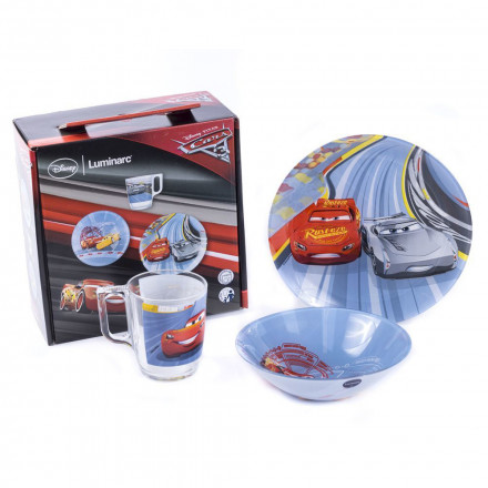 Набір дитячого посуду Luminarc Disney Cars 3 (3 пр)