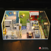 3D Интерьерный конструктор DIY House Румбокс Hongda Craft &quot;Простая жизнь&quot;