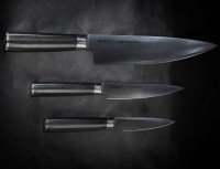 Набір кухонних ножів Samura Mo-V Stonewash 3 шт