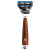 Набор для бритья MÜHLE RYTMO бритва под Gillette® Fusion, щетинная кисточка, подставка для бритвы, металл (4 пр)