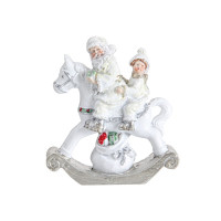 Фігурка декоративна Lefard Санта на коні 8.5 см