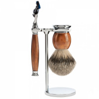 Набор для бритья MÜHLE SOPHIST бритва под Gillette® Fusion, помазок из щетины барсука, подставка (4 пр)