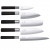 Набір ножів японських в сумці KAI Wasabi Black (5 шт)