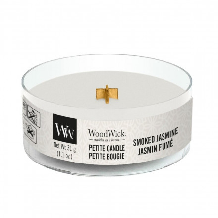 Ароматична свічка з ароматом жасмину Woodwick White Tea & Jasmine