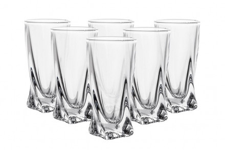 Склянки Bohemia Quadro 6 шт. 0.35 л