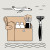 Набор для бритья MÜHLE TRAVEL бритва под Gillette® Fusion, помазок из щетины барсука, кожаный чехол (3 пр)
