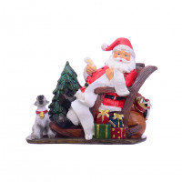 Фігурка декоративна Lefard Санта з подарунками 20 см