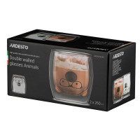 Набір чашок Ardesto Animals із подвійними стінками 0.25 л, 2 шт