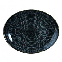 Тарелка овальная Churchill Studio Prints Homespun Charcoal Black 31.7х25.5 см 
