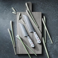 Кухонный нож сантоку с рифлением Wusthof Classic White