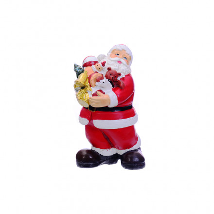 Фігурка декоративна Lefard Санта з іграшками 17 см