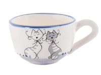 Чайный набор Lefard Кошки (сине-серый) (2 пр) 0.275 л