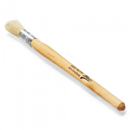 Пензлик кондитерський круглий з дерев'яною ручкою Ateco 19.5 см