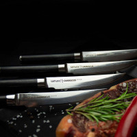 Набір кухонних ножів для стейку Samura Damascus 4 шт