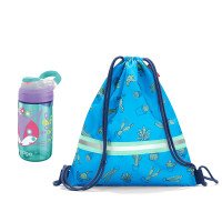 Детский набор blue: бутылка Contigo + сумка-мешок Reisenthel