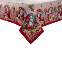 Скатертина гобеленова Lefard новорічна з люрексом Jouets 140х260 см