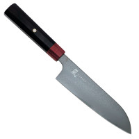 Кухонный нож Сантоку дамасская сталь Yaxell REI 16.5 см