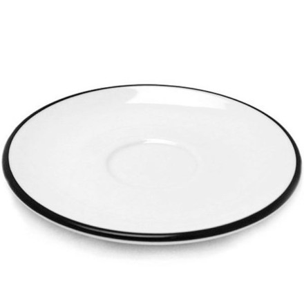 Блюдце для эспрессо Ancap Verona Colored Rims Black 12 см