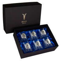 Набір склянок для віскі Boss Crystal "Козаки" (6 шт) Набір склянок для віскі Boss Crystal "Козаки" (6 шт)
