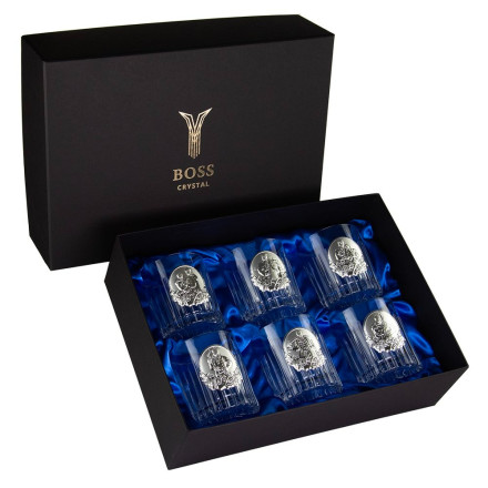 Набір склянок для віскі Boss Crystal "Козаки" (6 шт) 