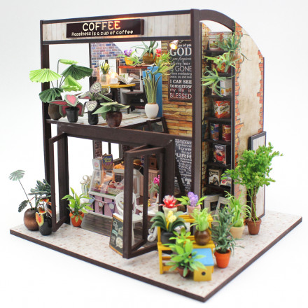 3D Интерьерный конструктор DIY House Румбокс Hongda Craft "Кофейня"