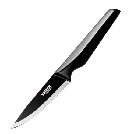 Кухонний ніж для овочів Vinzer Geometry Nero Line 8.9 см