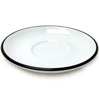 Блюдце Ancap Verona Colored Rims Black 16.7 см