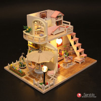 3D Интерьерный конструктор DIY House Румбокс Hongda Craft &quot;Розовый рай&quot;