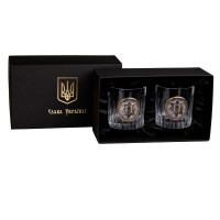 Набор бокалов для виски Boss Crystal Нацполиция Украины 2 шт
