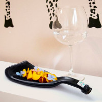Стеклянная тарелка с ручкой из сплюснутой бутылки шампанского Mazhura Vine