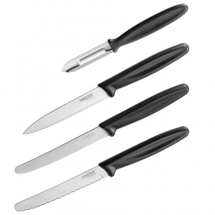 Набір кухонних ножів з овощечисткой VINZER Vegan (4 пр)