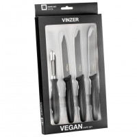 Набор ножей с овощечисткой VINZER Vegan (4 пр)