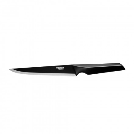 Кухарський ніж для м'яса Vinzer Geometry Nero Line 20.3 см 