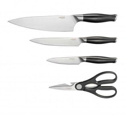 Набір ножів з ножицями VINZER Kioto (4 пр)