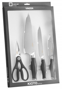 Набор ножей с ножницами VINZER Kioto (4 пр)