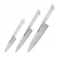 Набор кухонных ножей &quot;Поварская тройка&quot; Samura Harakiri Acryl 3 шт