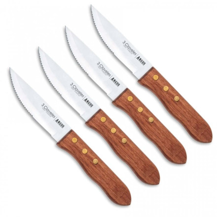 Набор кухонных стейковых ножей 3 Claveles Angus (4 шт)