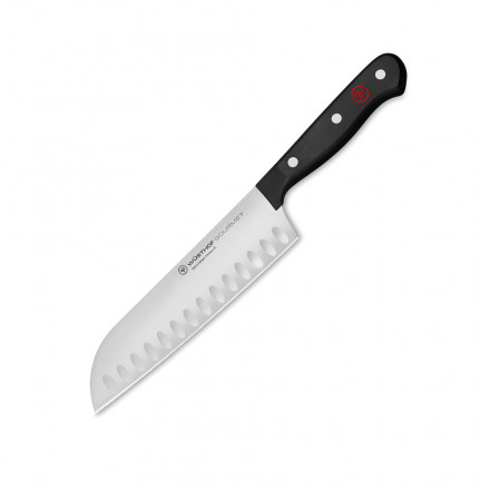 Нож сантоку с рифлением Wusthof New Gourmet 17 см