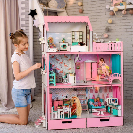 Кукольный дом без мебели NestWood "Люкс"