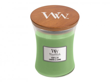 Ароматическая свеча с ароматом альпийского плюща Woodwick Hemp & Ivy