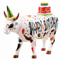 Коллекционная статуэтка Cow Parade корова Happy Birthday, Size L, 30×9×20 см Коллекционная статуэтка Cow Parade корова Happy Birthday, Size L, 30×9×20 см