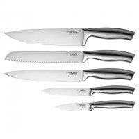 Набор кухонных ножей VINZER Modern со встроенным точилом (6 пр)