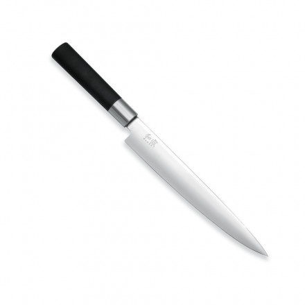 Кухонний ніж для тонкої нарізки KAI Wasabi Black 23 см