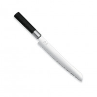 Кухонный нож для хлеба KAI Wasabi Black 23 см