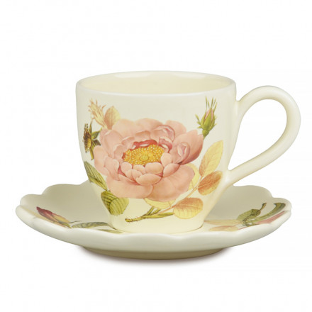 Чашка з блюдцем Nuova Чайна троянда 0.3 л
