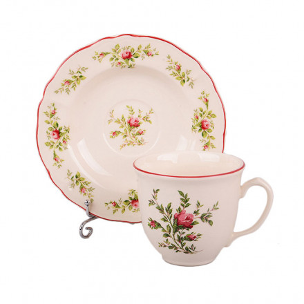 Чашка з блюдцем Claytan Ceramics Англійська троянда 0.24 л